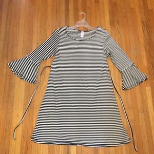 Black and White Striped Dress